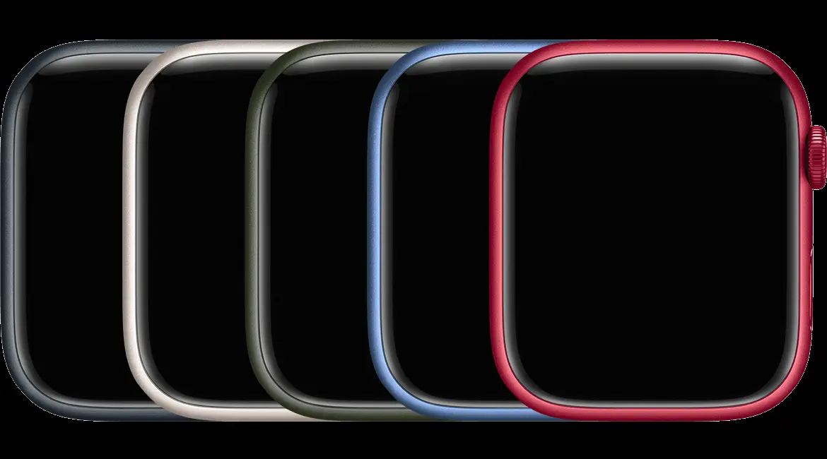 Apple Watch Series 7 (GPS + Cellular) in available finishes