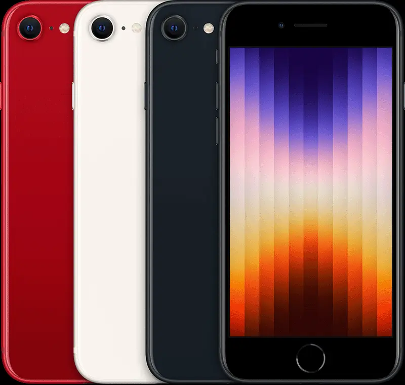 iPhone SE (3rd generation) in available colours