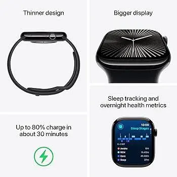 Used Apple Watch Series 10 (GPS) 46mm Aluminum Jet Black — Very Good — view 3