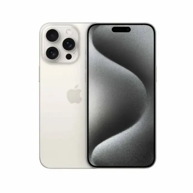 Used Apple iPhone 15 Pro Max 5G 256GB White Titanium — Very Good