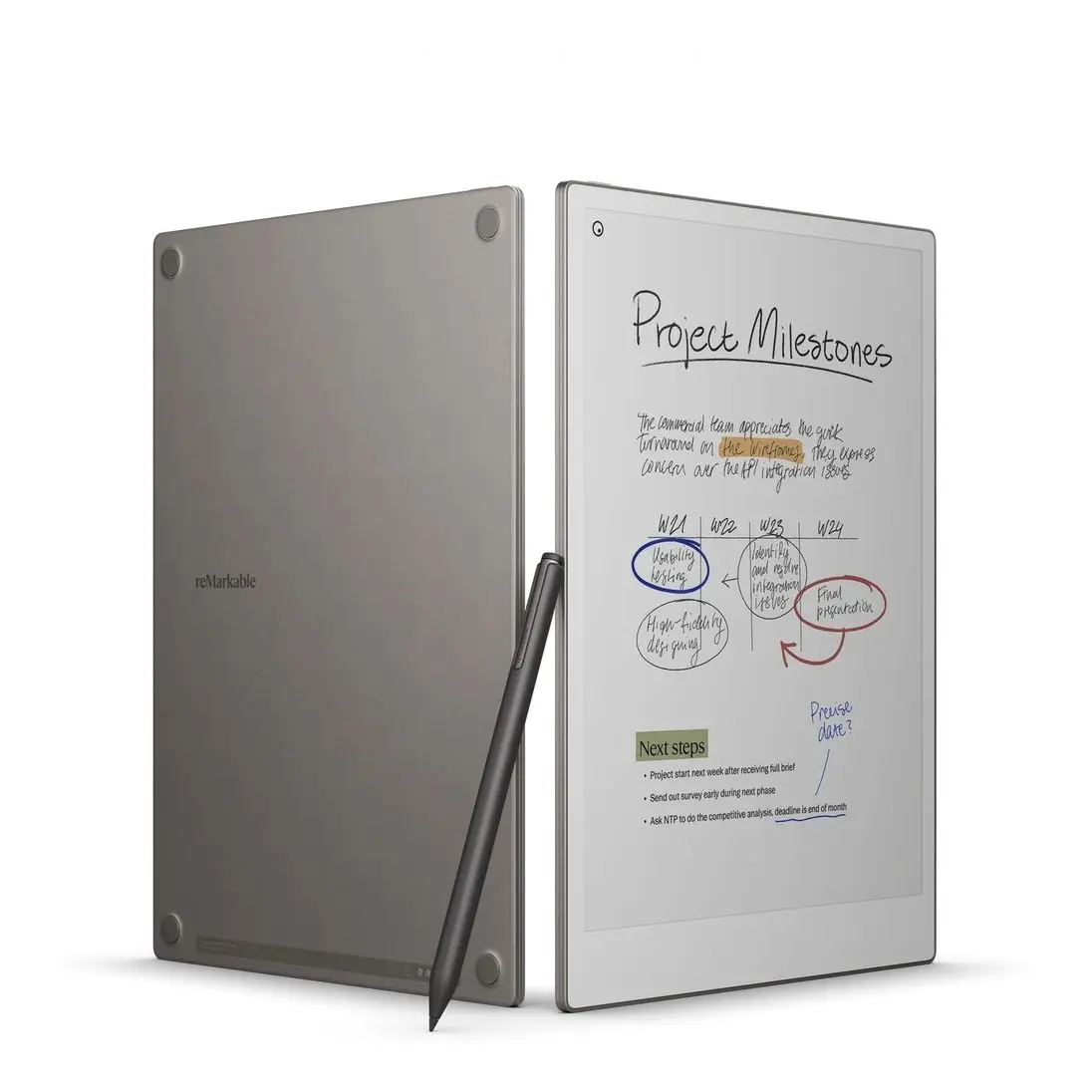 Used reMarkable Paper Pro 11.8-inch Canvas Color 64GB 2GB RAM with Marker Plus — Like New — view 2