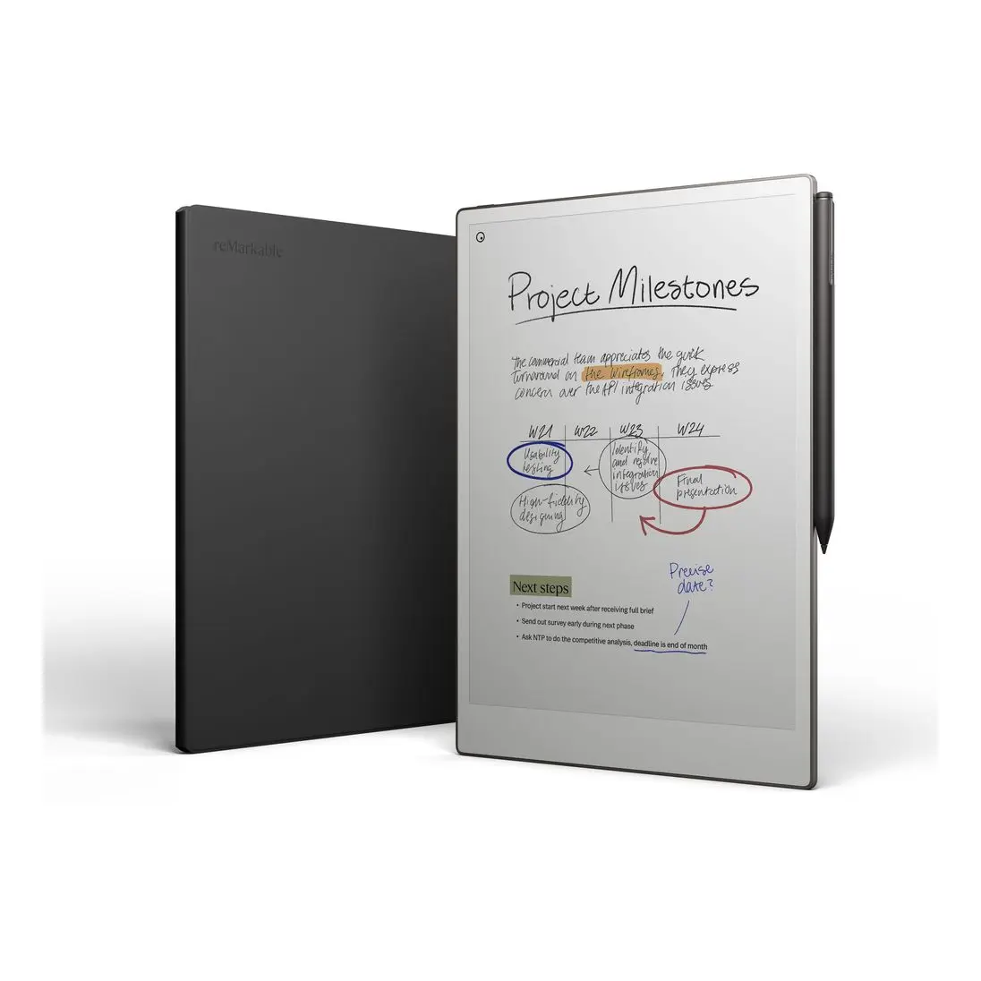 Used reMarkable Paper Pro 11.8-inch Canvas Color 64GB 2GB RAM with Marker Plus — Like New