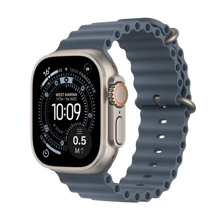 مستعمل Apple Watch Ultra 3 مقاس 49 مم من التيتانيوم GPS + Cellular باللون التيتانيوم الصحراوي — جيد جدًا