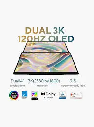 أسوس زينبوك ديو (2025) 14 بوصة 3K OLED بمعالج Intel Core Ultra 9 285H وذاكرة 32 جيجابايت وسعة 2 تيرابايت SSD ورسوميات Intel Arc مدمجة - غير نشط — view 4