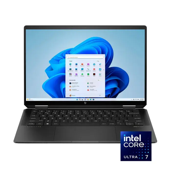 Used HP Spectre x360 2-in-1 Laptop 14-eu0023dx 14-inch OLED Intel Core Ultra 7 155H 2TB SSD 32GB RAM Nightfall Black — Like New